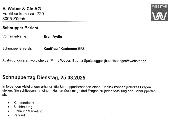 E. Weber & Cie AG  
