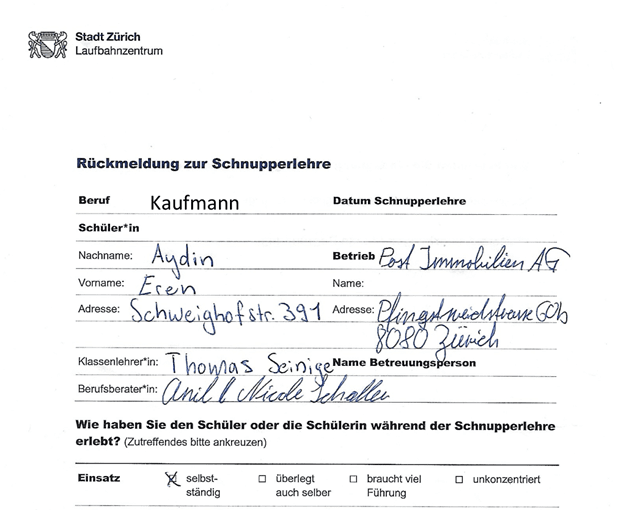Post Immobilien AG, Zürich